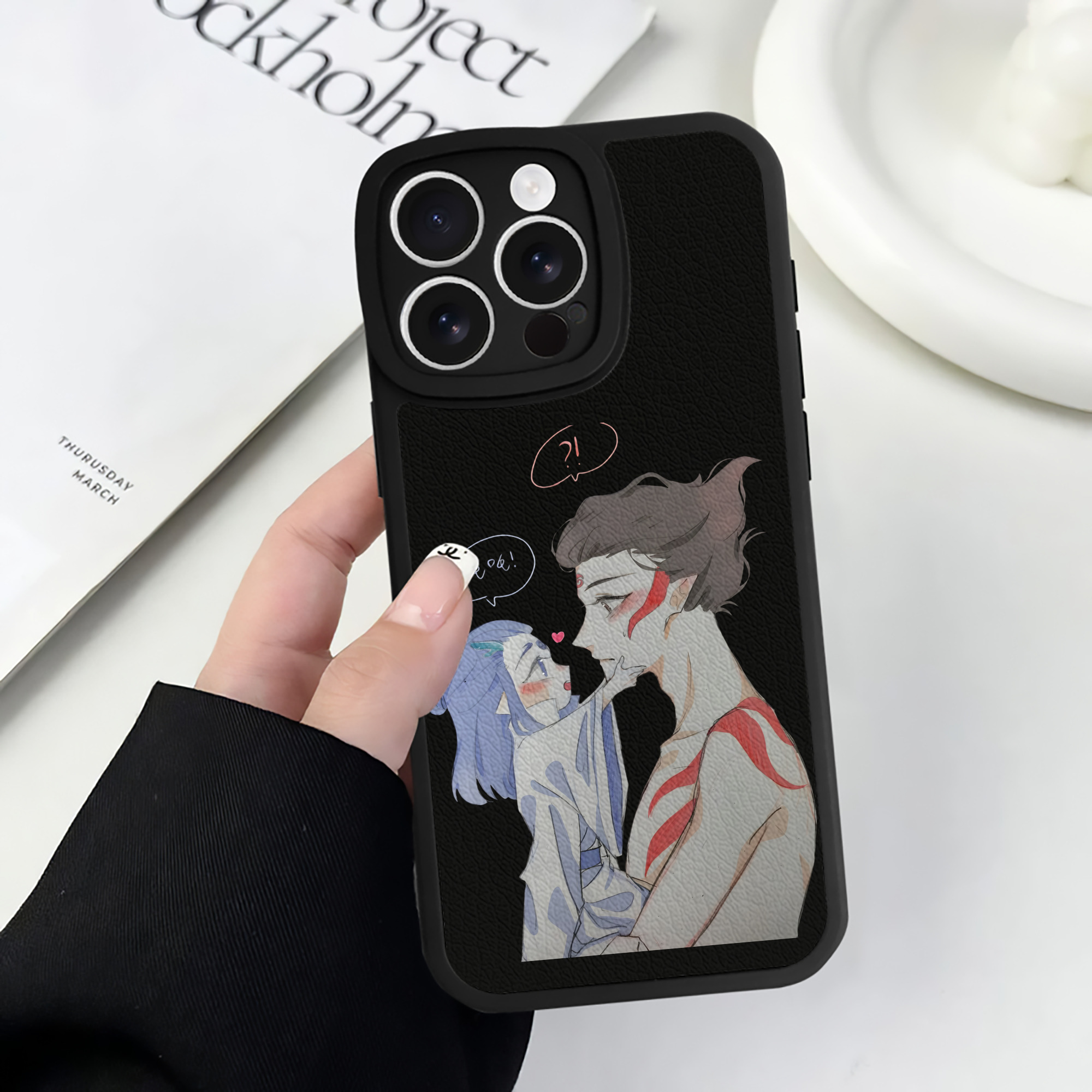 （画像用） Ne Zha 2 ナタ 魔童の大暴れ 【iPhone 16シリーズ対応】シリコンスマホケース（レザー調） 材質：シリコン
